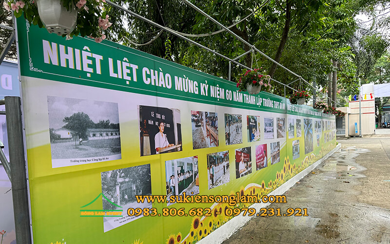 Cho thuê khung backdrop tổ chức lễ kỷ niệm