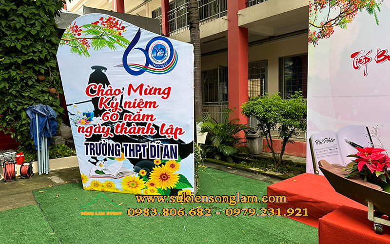 Cho thuê khung backdrop tổ chức lễ kỷ niệm