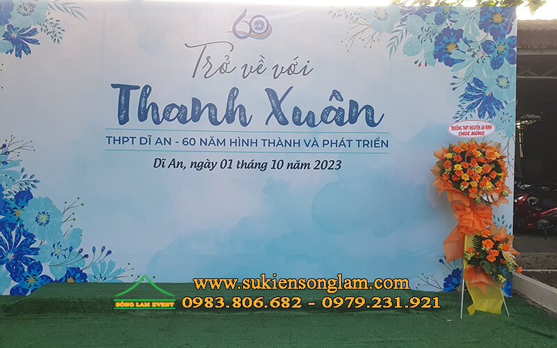 Cho thuê khung backdrop tổ chức lễ kỷ niệm