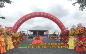 Cho thuê nhà bạt không gian tổ chức lễ động thổ cty New Jin Feng VN