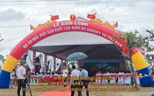 Cho thuê nhà bạt không gian tổ chức lễ khởi công nhà máy Ro - sanaky Bình Dương