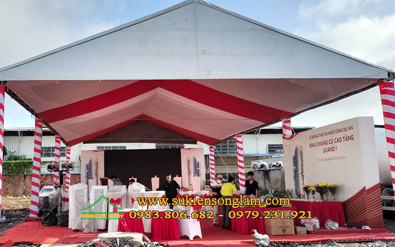 Cho thuê nhà bạt Lễ động thổ kcc JJland Tphcm Cho thuê nhà bạt Lễ động thổ kcc JJland Tphcm