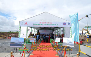 Cho thuê nhà bạt không gian tổ chức lễ khởi công khu logistics svi 1 tphcm