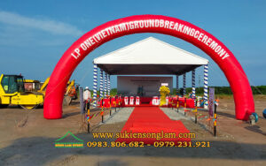 Cho thuê nhà bạt không gian tổ chức lễ khởi công nhà máy tại Bình Phước