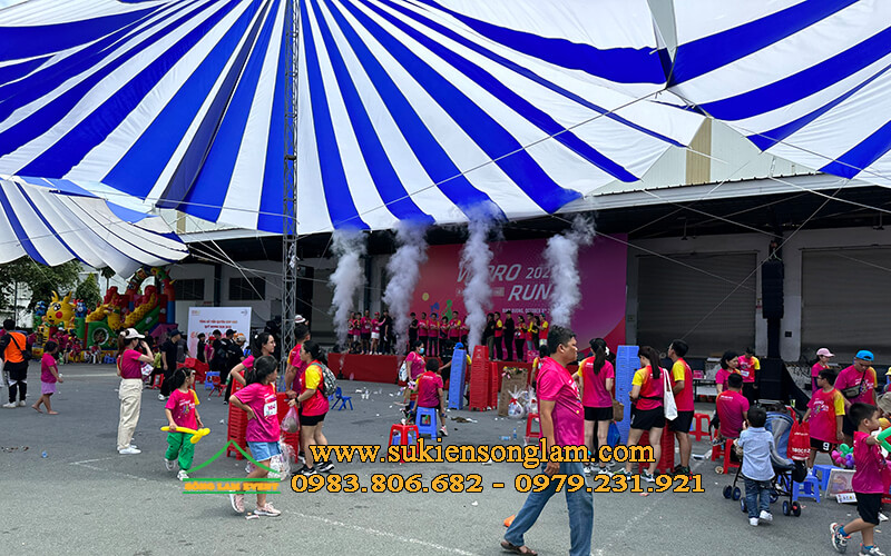 Cho thuê dù sự kiện tại giải chạy Wipro Run Bình Dương