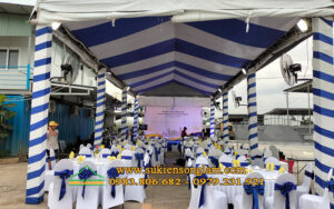 Cho thuê nhà bạt không gian tổ chức lễ kỷ niệm thành lập công ty Việt Đức