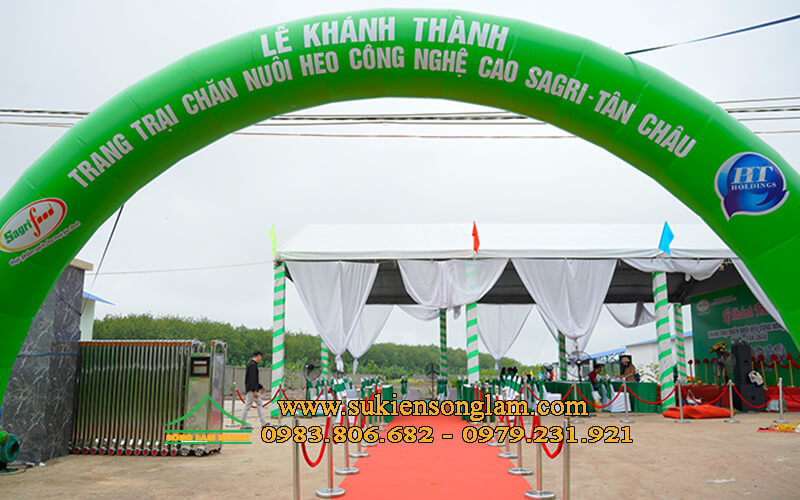 Cho thuê nhà bạt tổ chức lễ khánh thành trang trại heo Sagri Tây Ninh