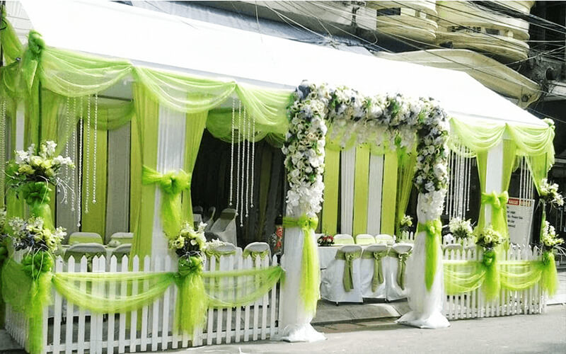 Cho thuê rạp cưới màu xanh bơ Cho thuê rạp cưới màu xanh bơ