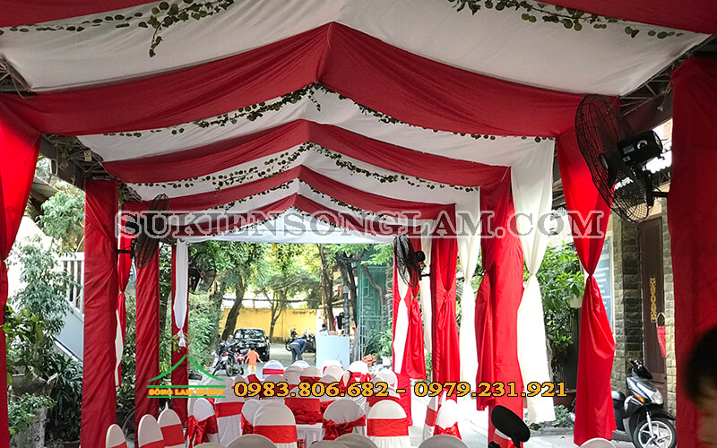 Cho thuê Rạp cưới màu đỏ Rạp cưới màu đỏ