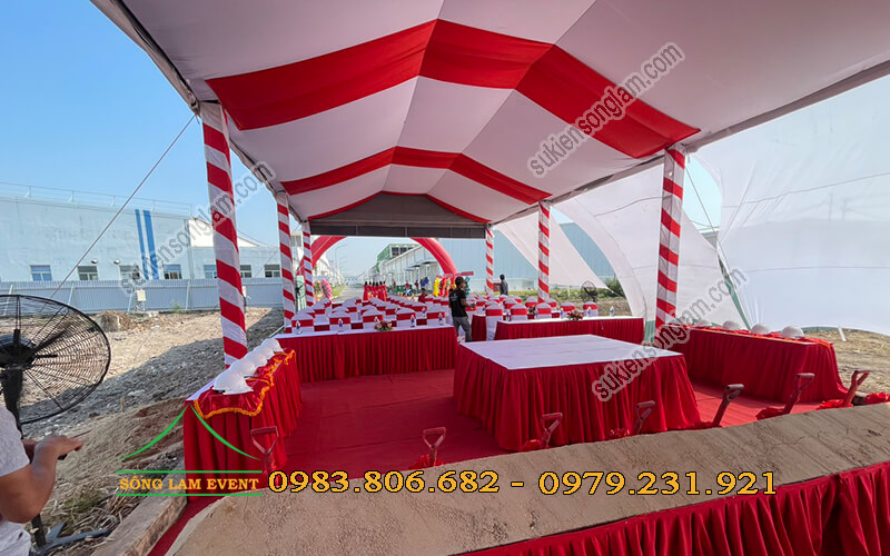 Cho thuê nhà bạt tổ chức lễ khởi công nhà xưởng tại Tây Ninh