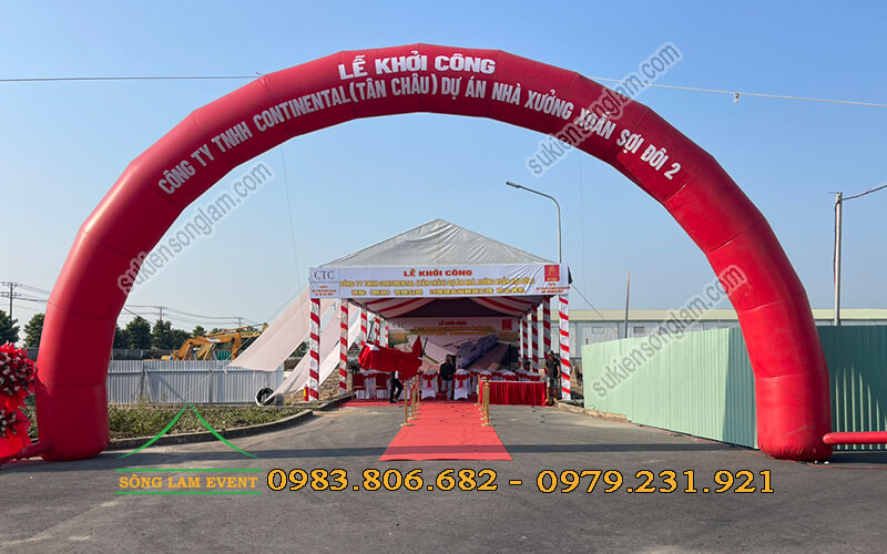 Cho thuê nhà bạt tổ chức lễ khởi công nhà xưởng tại Tây Ninh