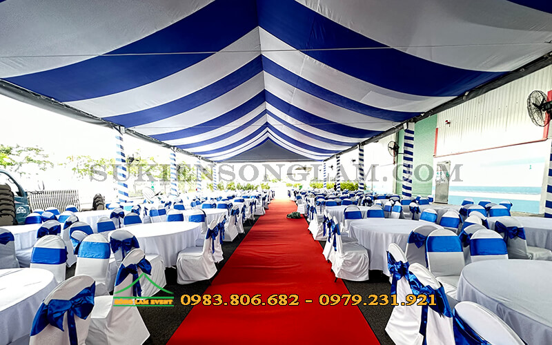 Thuê rạp cưới màu xanh dương Rạp cưới màu xanh dương