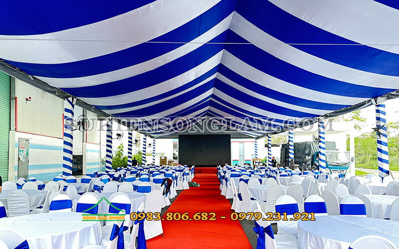 Cho Thuê Rạp Cưới Màu Xanh Dương Rạp cưới màu xanh dương