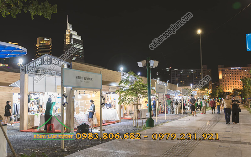Cho thuê gian hàng hội chợ Hello Weekend công viên bờ sông Sài Gòn