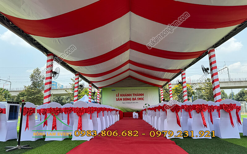 Cho thuê nhà bạt không gian lễ khánh thành sân bóng đá swic Cho thuê nhà bạt không gian lễ khánh thành sân bóng đá swic