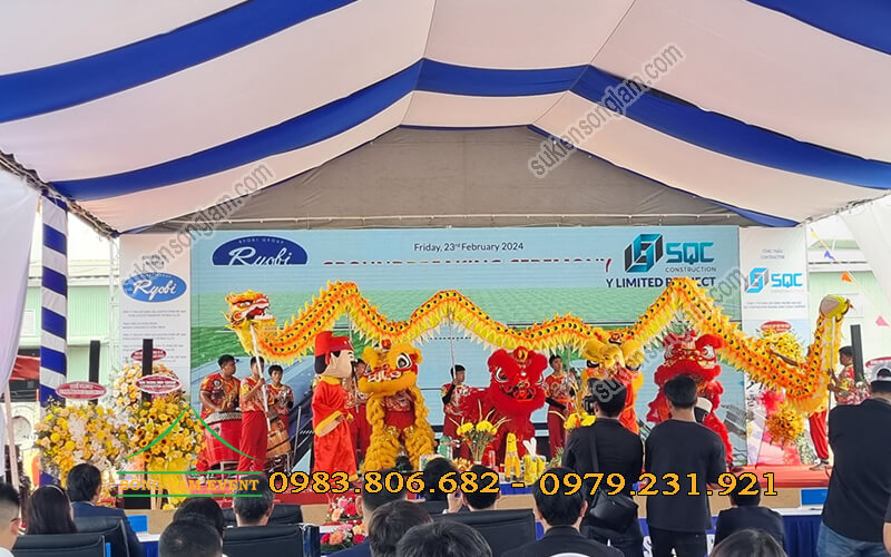 Cho thuê nhà bạt tổ chức lễ khởi công dự án Logictics Ryobi Bình Dương Cho thuê nhà bạt tổ chức lễ khởi công dự án Logictics Ryobi Bình Dương