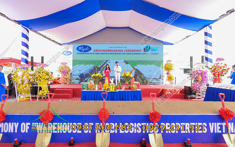 Cho thuê nhà bạt tổ chức lễ khởi công dự án Logictics Ryobi Bình Dương Cho thuê nhà bạt tổ chức lễ khởi công dự án Logictics Ryobi Bình Dương