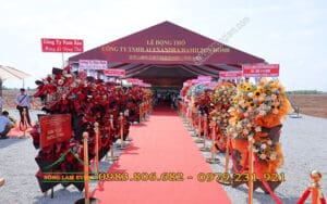 Cho thuê nhà bạt lễ động thổ nhà máy bình phước