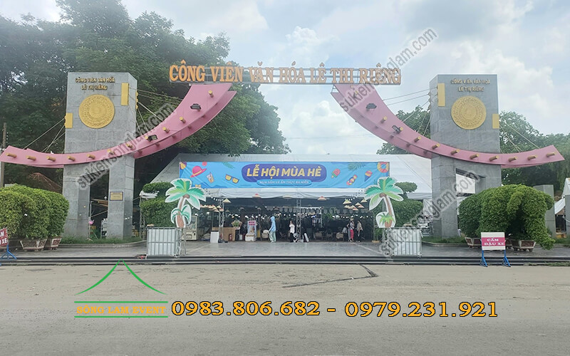 Cho thuê nhà bạt lễ hội mùa hè công viên Lê Thị Riêng