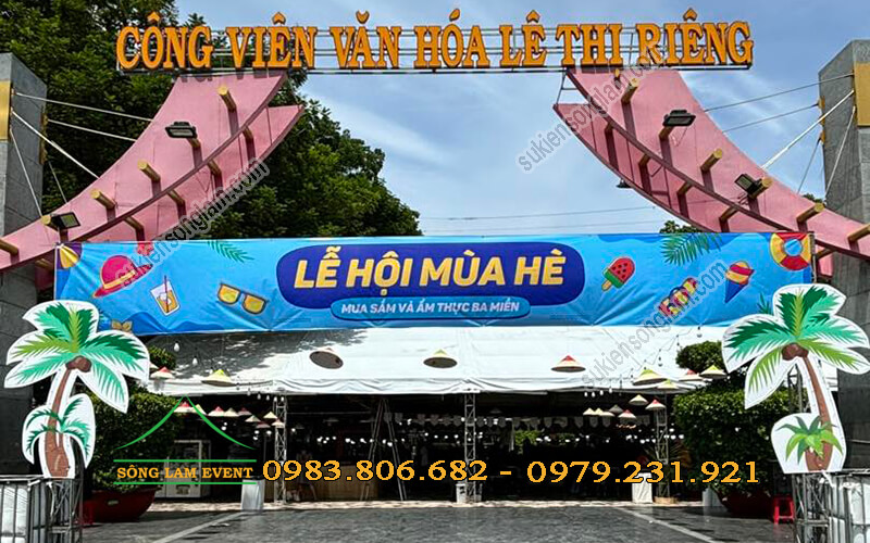 Cho thuê nhà bạt lễ hội mùa hè công viên Lê Thị Riêng