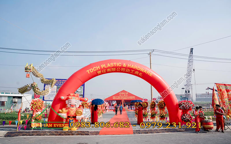 Cho thuê nhà bạt không gian tổ chức lễ động thổ Long An