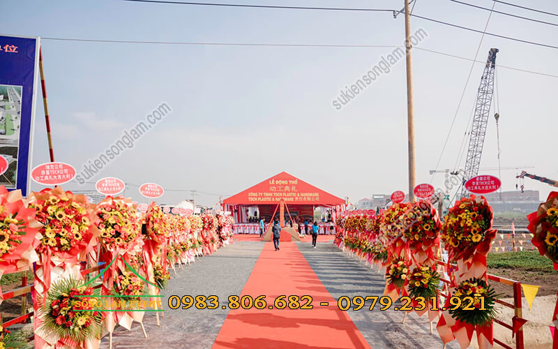 Cho thuê nhà bạt không gian tổ chức lễ động thổ Long An
