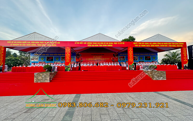 Cho thuê nhà bạt không gian sự kiện Lễ ra mắt lực lượng an ninh Bình Dương Cho thuê nhà bạt không gian sự kiện Lễ ra mắt lực lượng an ninh Bình Dương