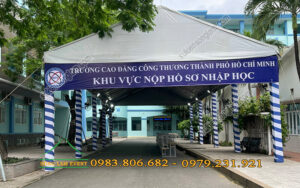 Cho thuê nhà bạt tổ chức lễ đón tân sinh viên HITC