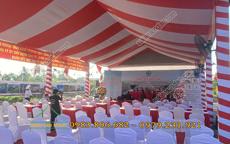 Cho thuê nhà bạt tổ chức Lễ động thổ cao tốc Cao Lãnh An Hữu Tiền Giang Cho thuê nhà bạt tổ chức Lễ động thổ cao tốc Cao Lãnh An Hữu Tiền Giang