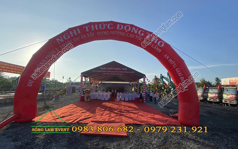 Cho thuê nhà bạt tổ chức Lễ động thổ cao tốc Cao Lãnh An Hữu Tiền Giang Cho thuê nhà bạt tổ chức Lễ động thổ cao tốc Cao Lãnh An Hữu Tiền Giang