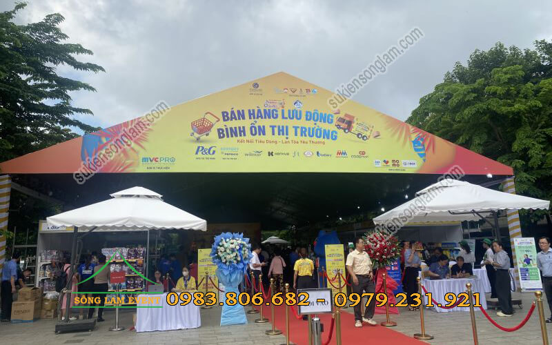 Cho thuê nhà bạt tổ chức chương trình bán hàng lưu động tại TPHCM