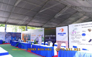 cho thuê nhà bạt không gian tổ chức Ngày hội Hutech Techshow TPHCM