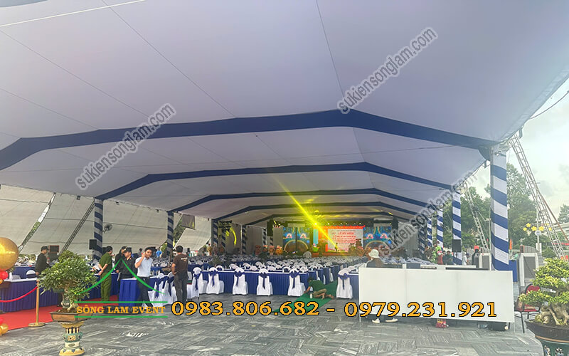 Cho thuê nhà bạt không gian, nhà bạt sự kiện Cho thuê nhà bạt tổ chức Lễ kỷ niệm 25 năm tái lập huyện Dĩ An Bình Dương