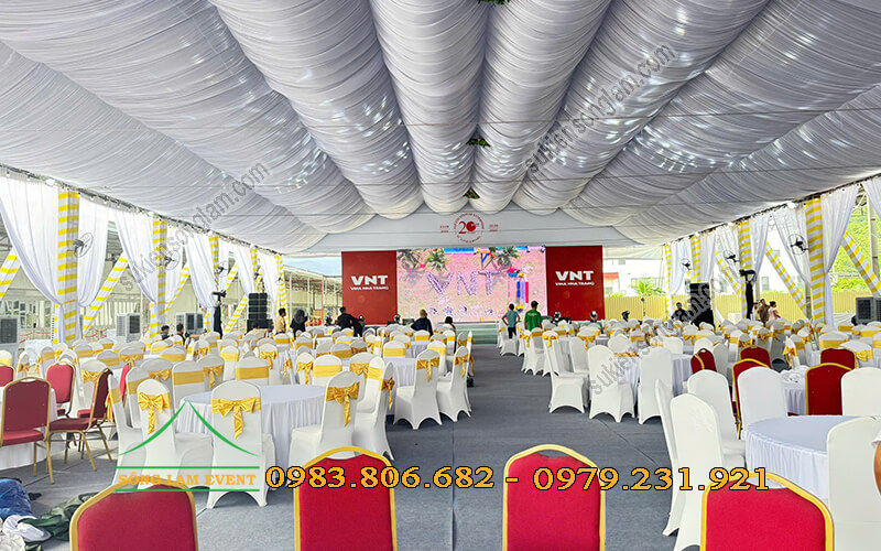 Cho thuê nhà bạt không gian lễ kỷ niệm 20 năm cổ phần công ty vina Nha Trang