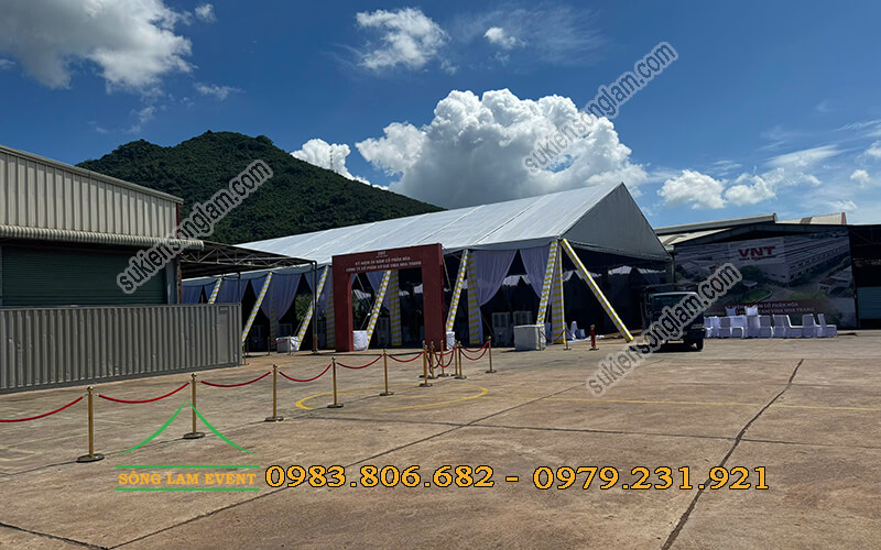 Cho thuê nhà bạt không gian lễ kỷ niệm 20 năm cổ phần công ty vina Nha Trang