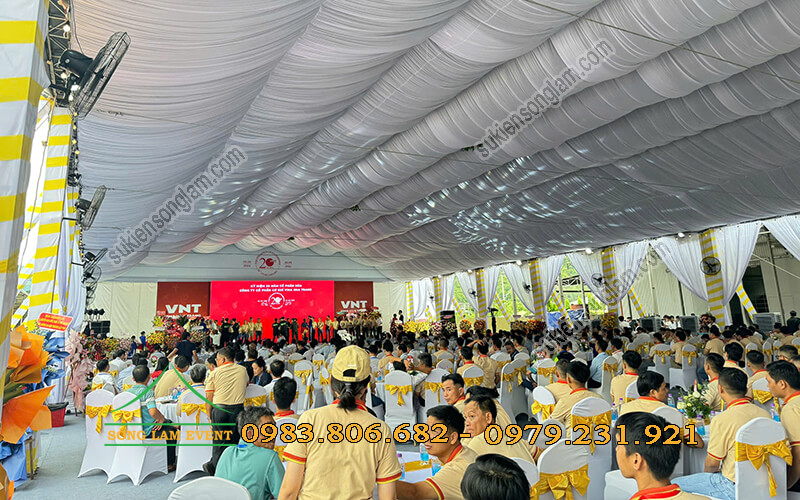 Cho thuê nhà bạt không gian lễ kỷ niệm 20 năm cổ phần công ty vina Nha Trang
