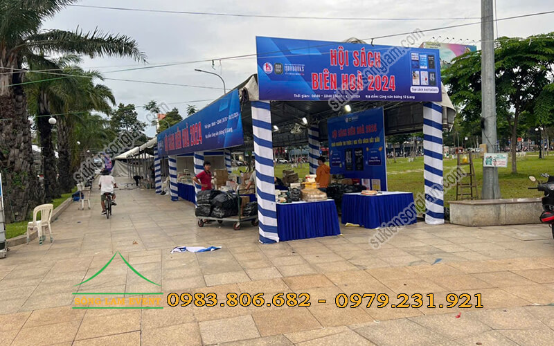 Cho thuê nhà bạt không gian tổ chức Hội sách Biên Hòa tại Đồng Nai