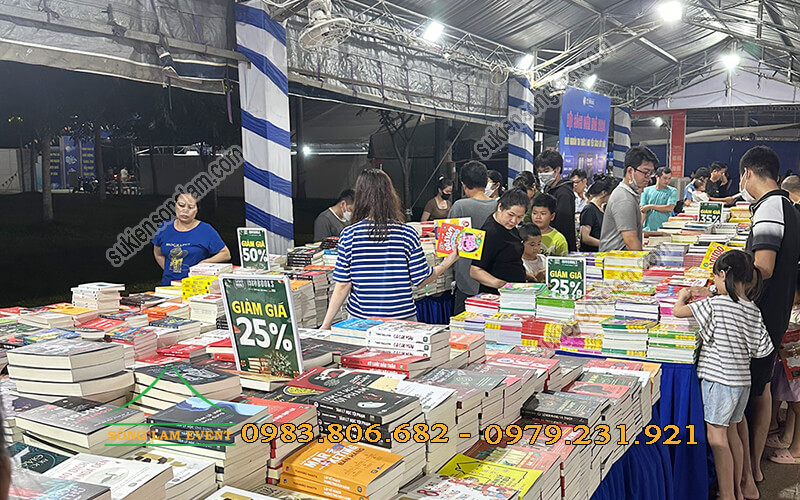 Cho thuê nhà bạt không gian tổ chức Hội sách Biên Hòa tại Đồng Nai