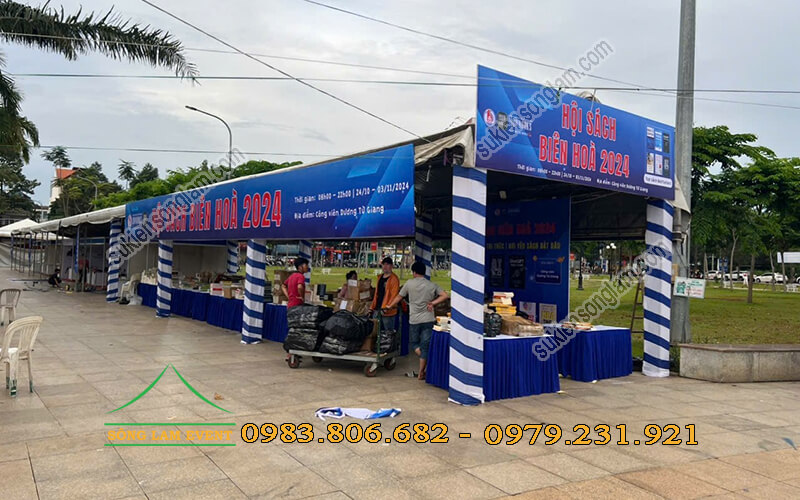 Cho thuê nhà bạt không gian tổ chức Hội sách Biên Hòa tại Đồng Nai