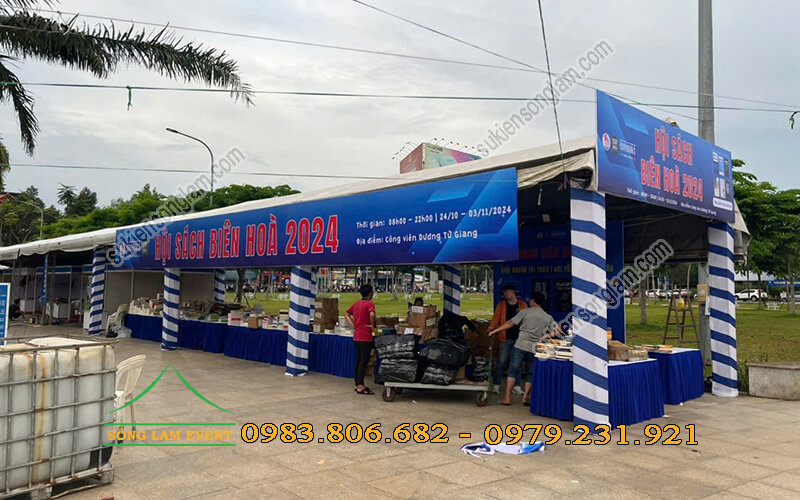 Cho thuê nhà bạt không gian tổ chức Hội sách Biên Hòa tại Đồng Nai