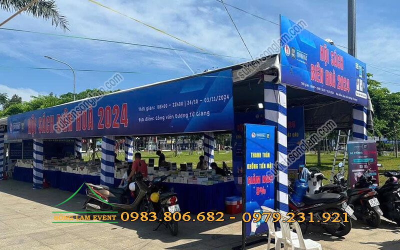 Cho thuê nhà bạt không gian tổ chức Hội sách Biên Hòa tại Đồng Nai
