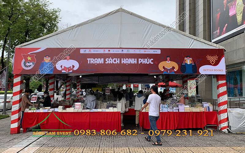 Cho thuê nhà bạt tổ chức chương trình Trạm sách hạnh phúc tại Cần Thơ Cho thuê nhà bạt tổ chức chương trình Trạm sách hạnh phúc tại Cần Thơ