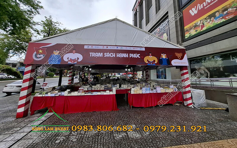 Cho thuê nhà bạt tổ chức chương trình Trạm sách hạnh phúc tại Cần Thơ Cho thuê nhà bạt tổ chức chương trình Trạm sách hạnh phúc tại Cần Thơ