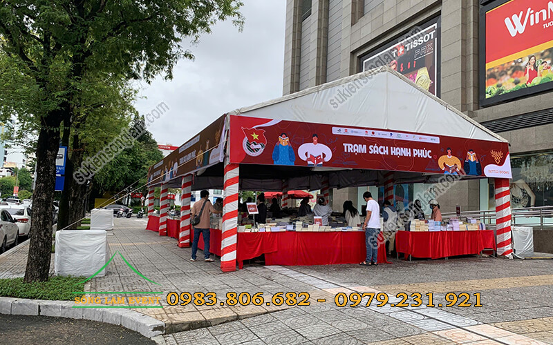 Cho thuê nhà bạt tổ chức chương trình Trạm sách hạnh phúc tại Cần Thơ Cho thuê nhà bạt tổ chức chương trình Trạm sách hạnh phúc tại Cần Thơ