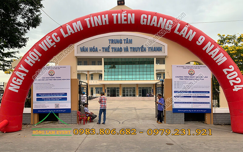 Cho thuê cổng hơi sự kiện tổ chức Ngày hội việc làm tại tỉnh Tiền Giang lần 9 năm 2024 Cho thuê cổng hơi sự kiện tổ chức Ngày hội việc làm tại tỉnh Tiền Giang lần 9 năm 2024
