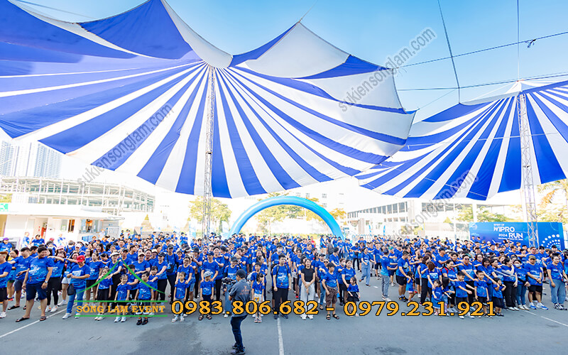 Cho thuê dù sự kiện tổ chức Spirit of Wipro Run 2024 Bình Dương