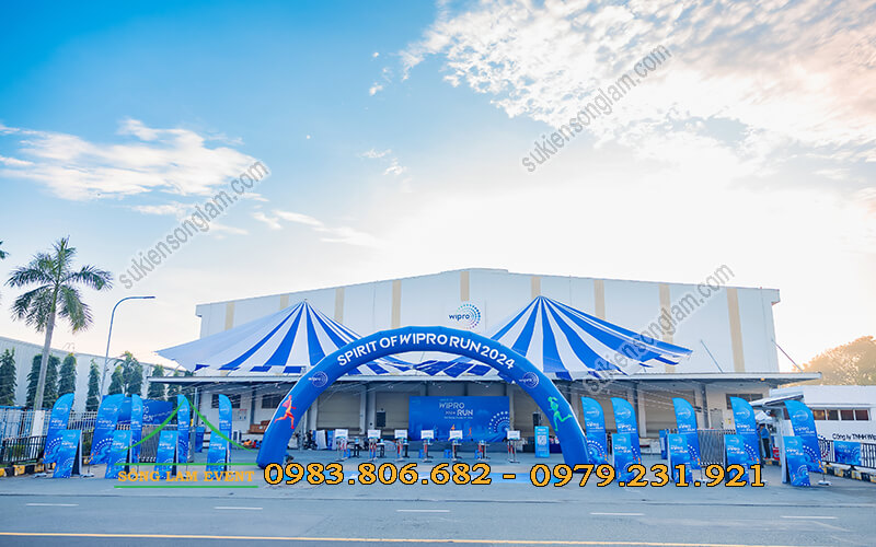 Cho thuê dù sự kiện tổ chức Spirit of Wipro Run 2024 Bình Dương