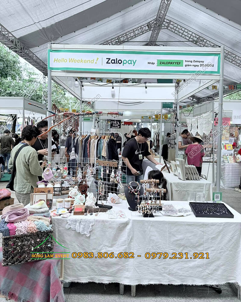 Cho thuê gian hàng tiêu chuẩn sự kiện zalopay Helloweekend tphcm Cho thuê gian hàng tiêu chuẩn sự kiện zalopay Helloweekend tphcm