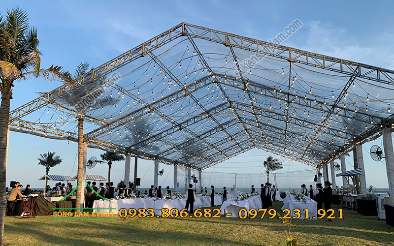 Cho thuê nhà bạt trong suốt tổ chức đám cưới tại Nha Trang Khánh Hòa