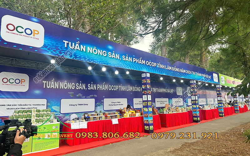 Cho thuê nhà bạt tổ chức Tuần nông sản, sản phẩm Coop Lâm Đồng